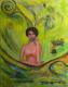 Spirit of Life Surprise-Meditation green Nr.114 - Ina Linden -  auf  - Abstrakt-Fantastisch-Erotik-Frauen-Gesichter-Mystik-Stimmungen - 