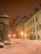 Winterabend in Halle an der Saale - Wolfgang Bergter - - auf Leinwand - Schnee-Abend-Winter - 