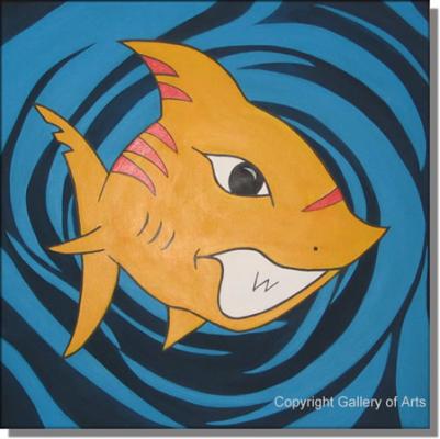 Tiger Shark - Original Acryl 60x60 -  Gallery of Arts -  auf  - Array - 