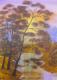 Abendstimmung im Herbst - Jana Osti - Acryl auf Leinwand - See-Wald - Realismus