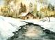 Winterliche Farbspiele - Karin Schnabl - Karin Schnabl - Aquarell auf Papier - Sonstiges - 