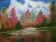 Autumn (Herbst) Trees near the Mountain Side