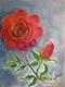 Rose  - Rohini Yalakkishettar - Ãl auf Papier - Rosen - Expressionismus-Impressionismus-Naturalismus