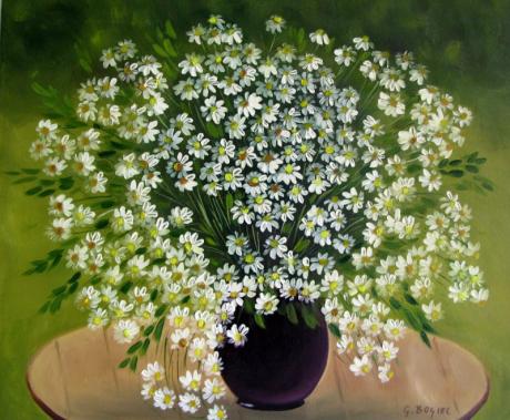 ---BOUQUET WITH WHITE CAMOMILES - Gala Bogiel - Array auf Array - Array - Array