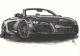 Audi R8 Spyder  - Gin ARTS - Tinte-Tusche-Aquarell auf  -  - 