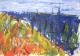 Herbst 1 - Wolfgang Stocker - Acryl auf Karton - Abstrakt-Berge-Wald-Wiese-Herbst - Abstrakt-Expressionismus