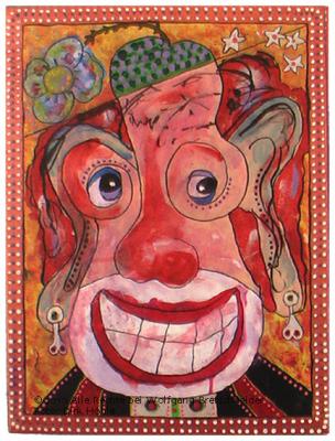 Gelber Clown (Acryl on Canvas; 36x48) - Wolfgang Bretschneider - Array auf Array - Array - 