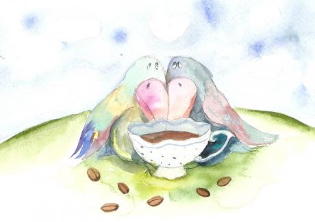 Einladung zum Kaffee - Svetlana KUNST -  auf  -  - 