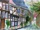 Detmold AuguststraÃe - Evelyn Brosche - Aquarell auf  - Stadtansichten - 