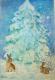 Oh Tannenbaum - Svetlana Schneider - Acryl auf Leinwand - FÃ¼rKinder-BÃ¤ume-Wildtiere-Schnee-Wald-Winter - GegenstÃ¤ndlich-Impressionismus-Naturalismus