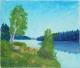 Schluchsee im Sommer - Josef Heinzler - Thomas Knab - Ãl auf Leinwand - Reisen-BÃ¤ume-Himmel-See-Wald-Wiese-Sommer - Impressionismus