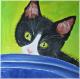 Minimi - Karina Birke - Acryl auf Leinwand - Katzen - 